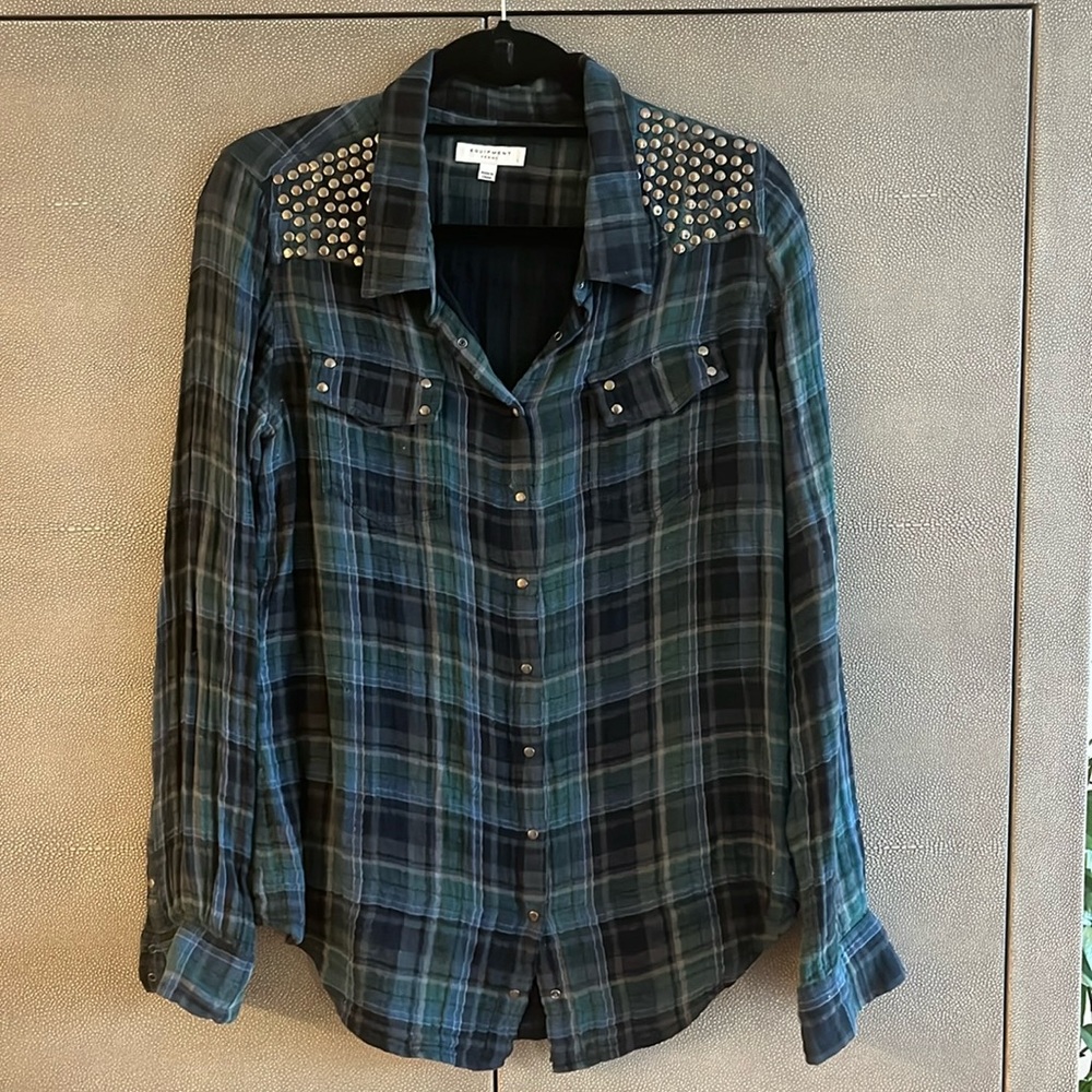 EQUIPMENT button down with studs